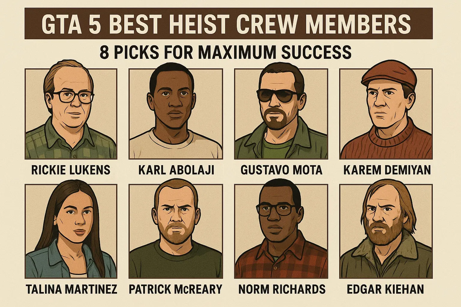 GTA 5 Best Heist Crew Members: 8 Picks for Maximum Success