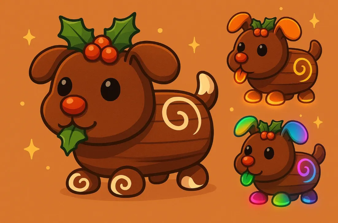 How to Get the Legendary Yule Log Dog in Adopt Me Pets